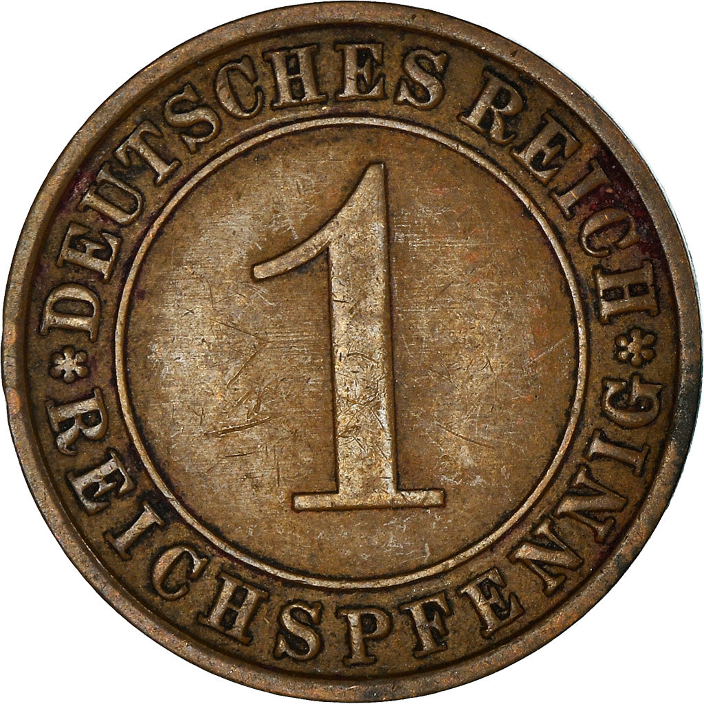 Coin, GERMANY, WEIMAR REPUBLIC, Reichspfennig, 1932, Berlin, EF(40-45), Bronze