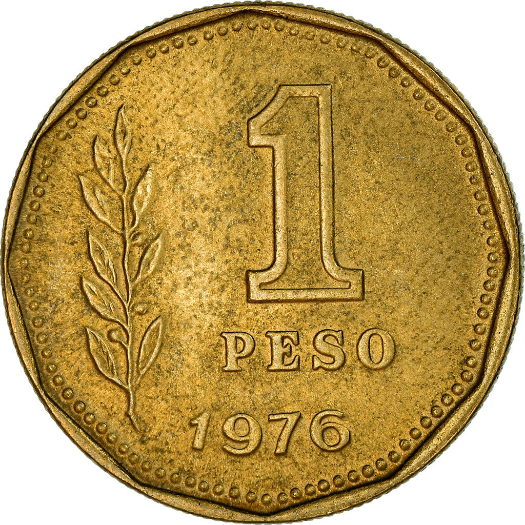 Coin, Argentina, Peso, 1976, AU(50-53), Aluminum-Bronze, KM:69