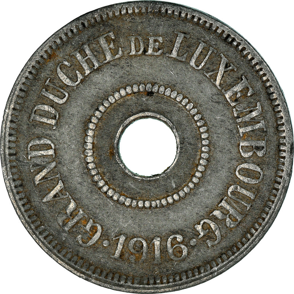 Coin, Luxembourg, Charlotte, 25 Centimes, 1916, VF(30-35), Zinc, KM:29