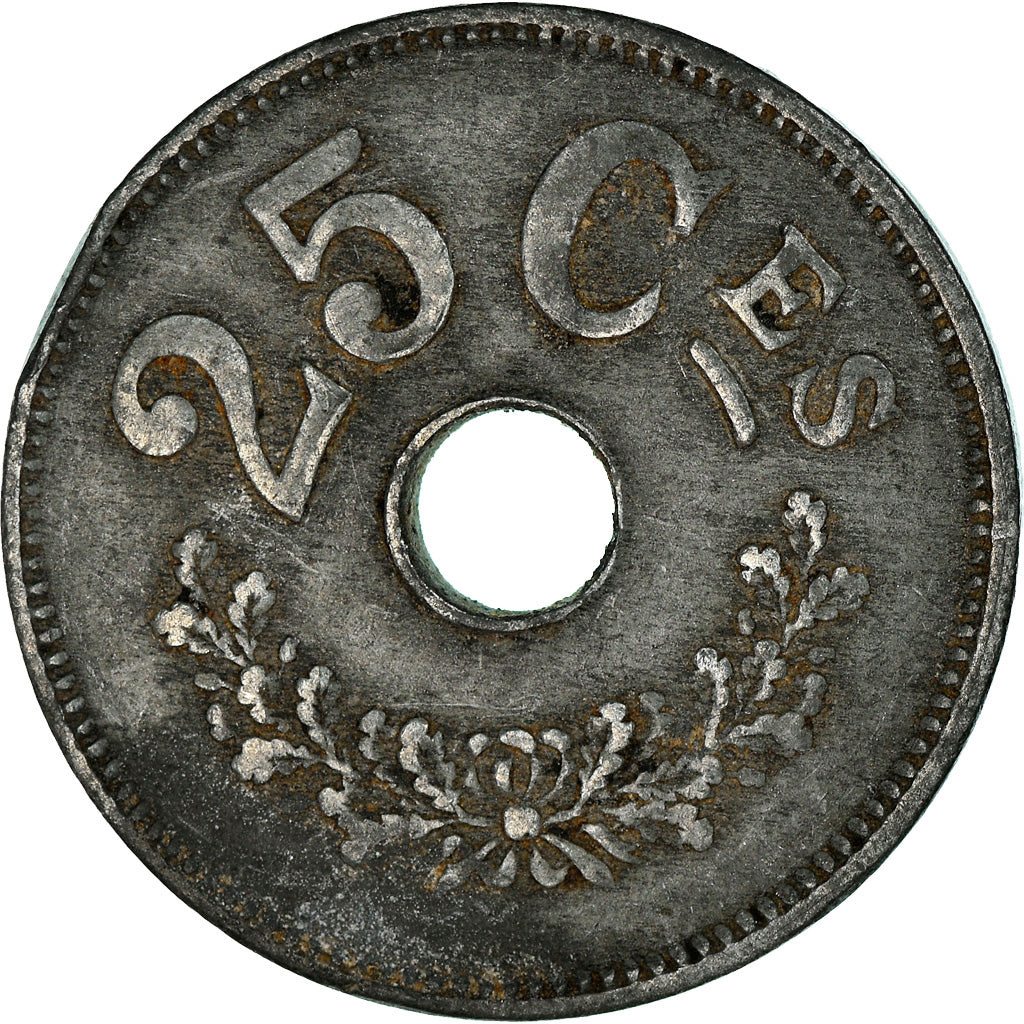 Coin, Luxembourg, Charlotte, 25 Centimes, 1916, VF(30-35), Zinc, KM:29