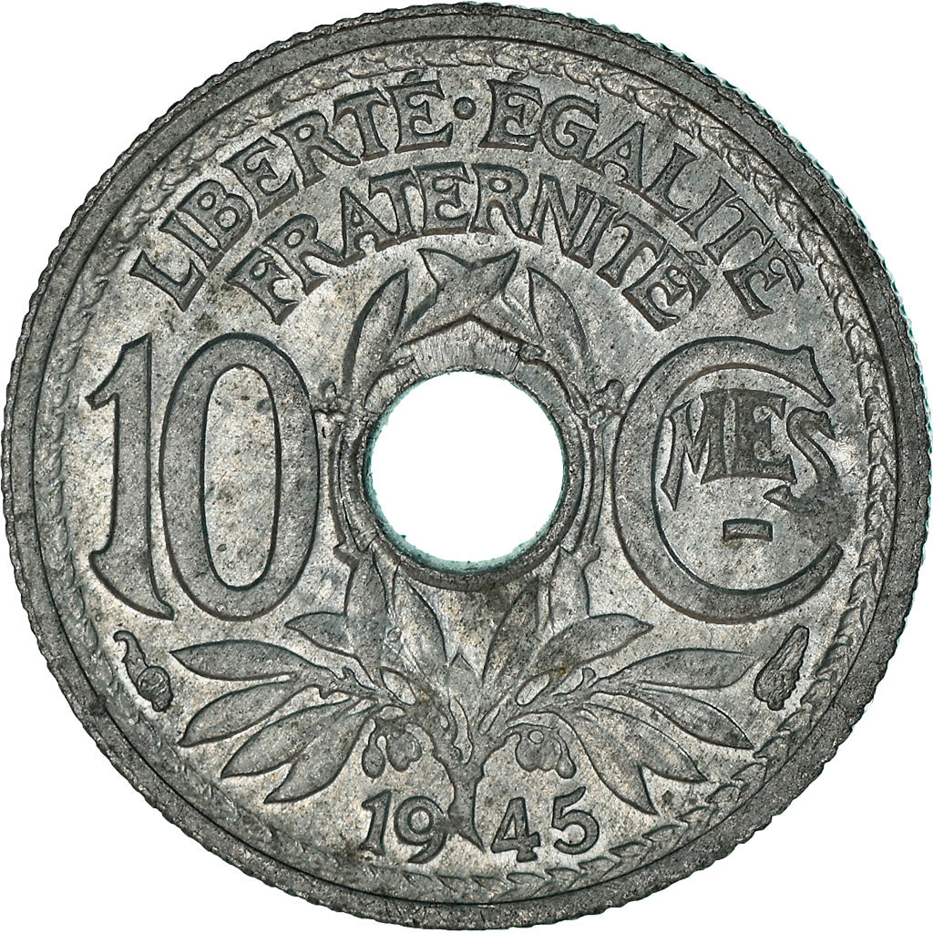 Coin, France, Lindauer, 10 Centimes, 1945, Paris, EF(40-45), Zinc, KM:906.1