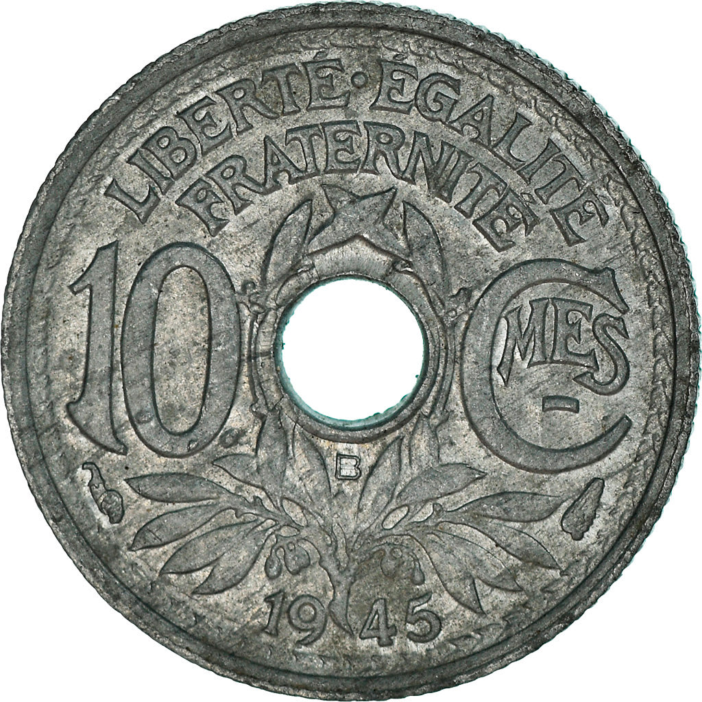 Moneta, Francia, Lindauer, 10 Centimes, 1945, Beaumont - Le Roger, MB+, Zinco
