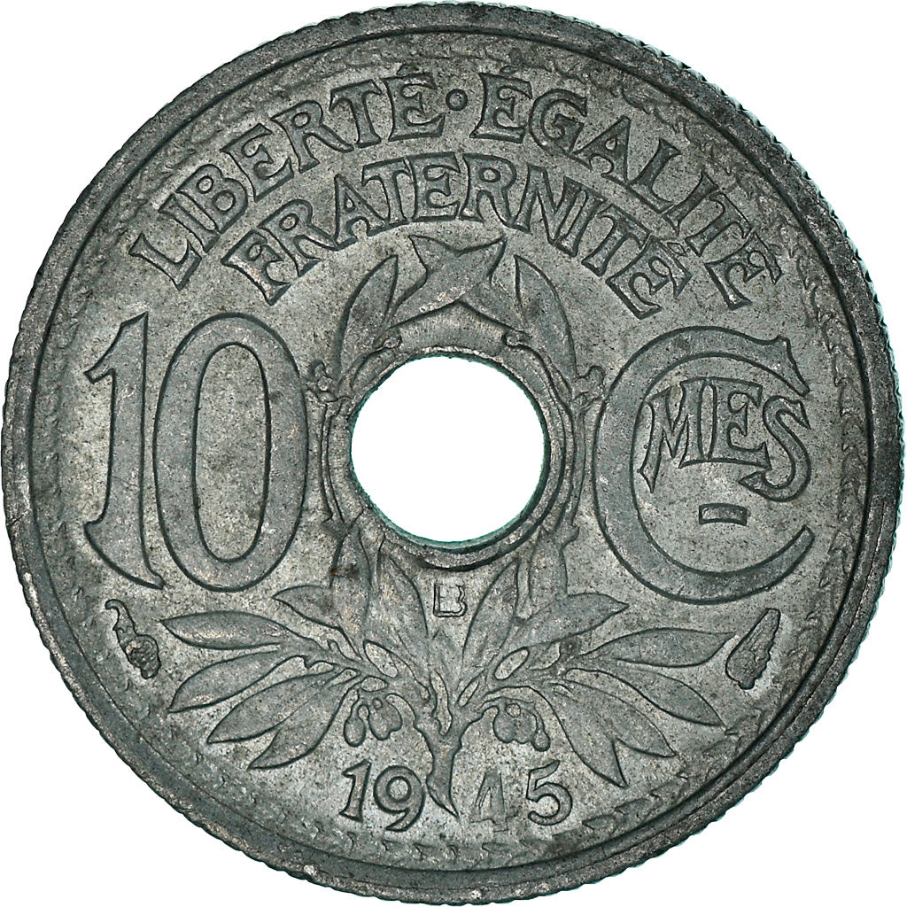Münze, Frankreich, Lindauer, 10 Centimes, 1945, Beaumont - Le Roger, SS, Zinc