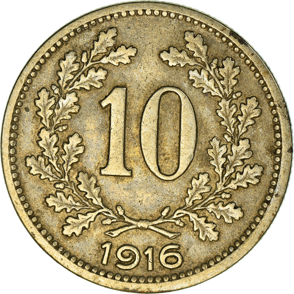 Münze, Österreich, Franz Joseph I, 10 Heller, 1916, SS+, Copper-Nickel-Zinc