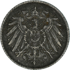 Coin, GERMANY - EMPIRE, 5 Pfennig, 1916, Munich, VF(20-25), Iron, KM:19
