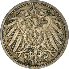 Coin, GERMANY - EMPIRE, Wilhelm II, 5 Pfennig, 1902, Stuttgart, EF(40-45)