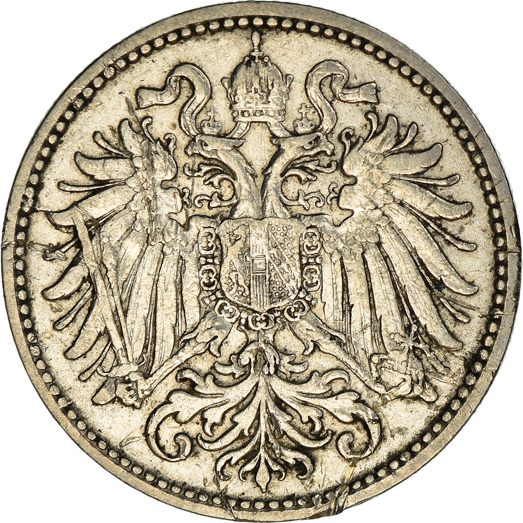 Coin, Austria, Franz Joseph I, 10 Heller, 1895, AU(50-53), Nickel, KM:2802