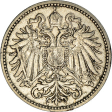Coin, Austria, Franz Joseph I, 10 Heller, 1895, AU(50-53), Nickel, KM:2802