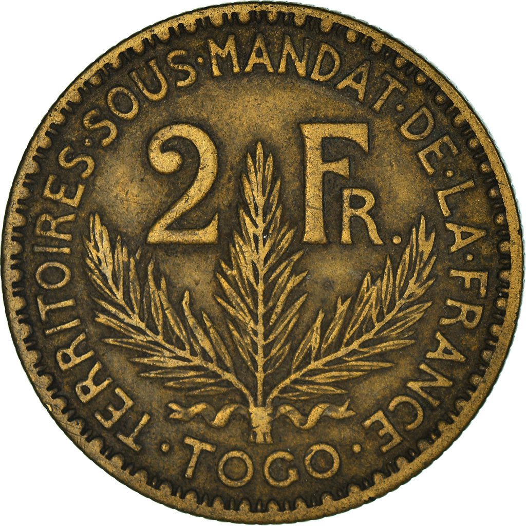 Coin, Togo, 2 Francs, 1925, Paris, EF(40-45), Aluminum-Bronze, KM:3