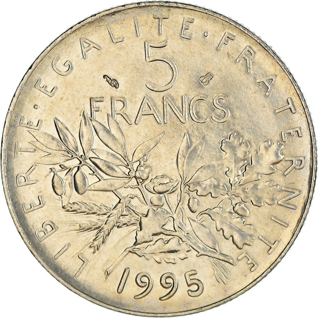 Coin, France, Semeuse, 5 Francs, 1995, Paris, MS(60-62), Nickel Clad