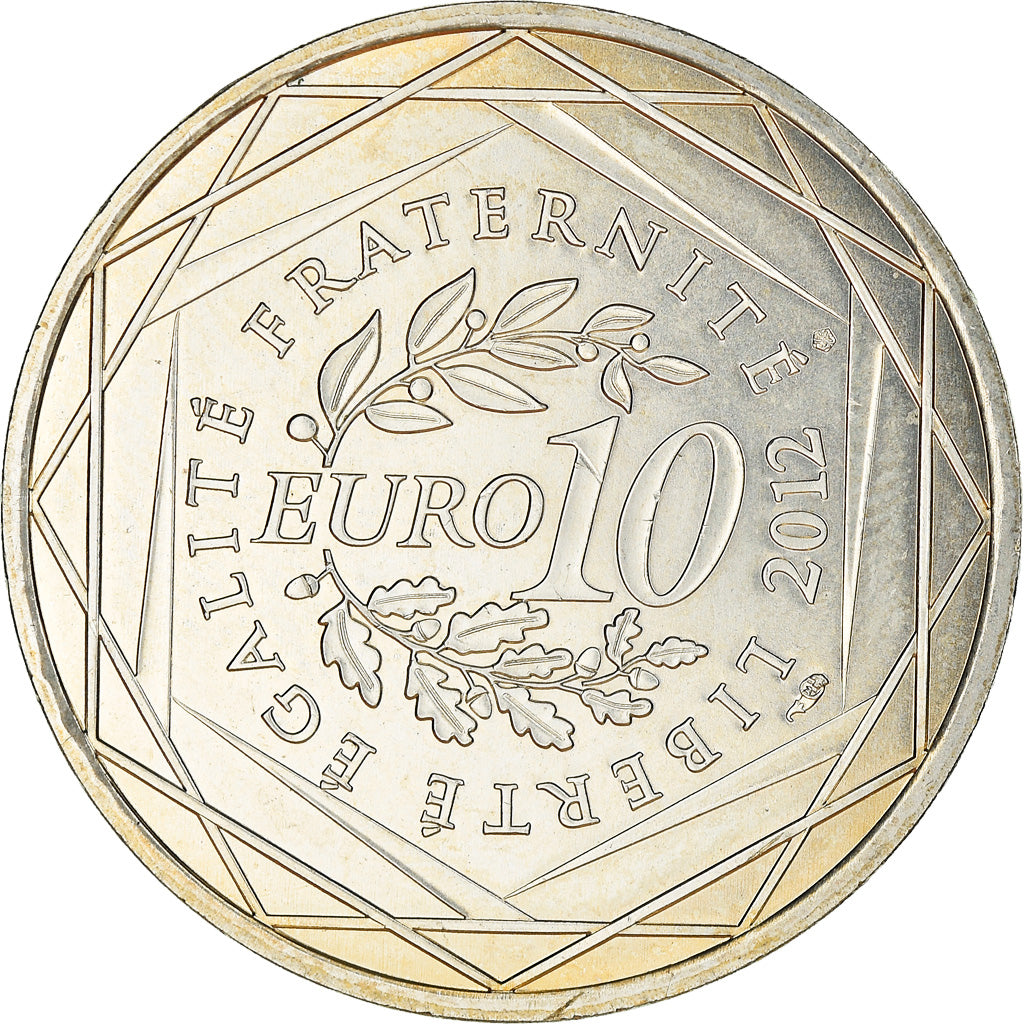 France, 10 Euro, Corse, 2012, Paris, MS(60-62), Silver, KM:1876