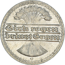 Coin, GERMANY, WEIMAR REPUBLIC, 50 Pfennig, 1922, Karlsruhe, MS(60-62)