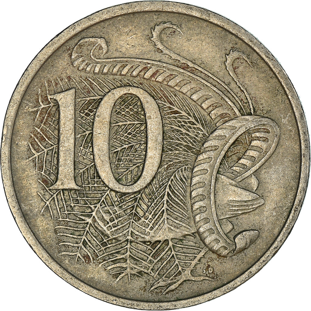 Coin, Australia, Elizabeth II, 10 Cents, 1967, VF(30-35), Copper-nickel, KM:65