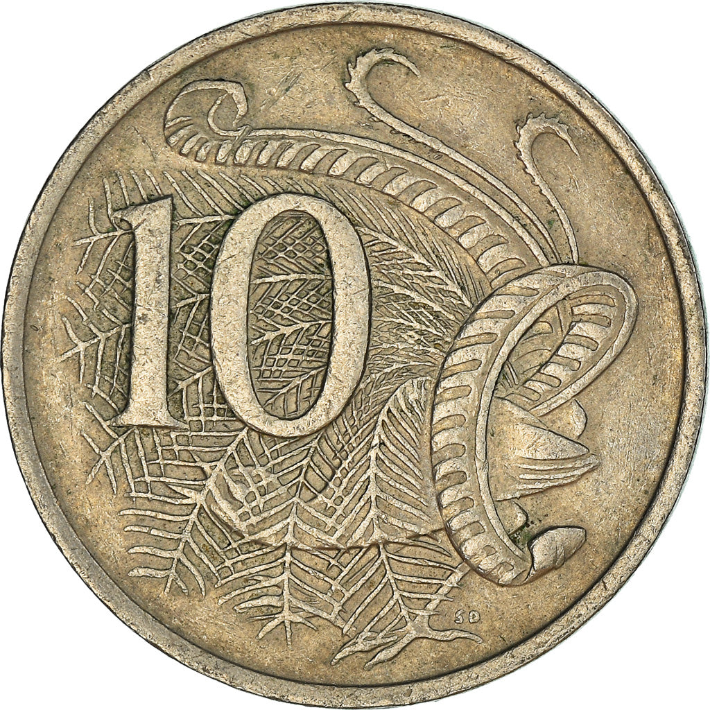 Coin, Australia, Elizabeth II, 10 Cents, 1974, VF(30-35), Copper-nickel, KM:65