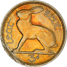 Moneta, REPUBLIKA IRLANDII, 3 Pence, 1968, EF(40-45), Miedź-Nikiel, KM:12a