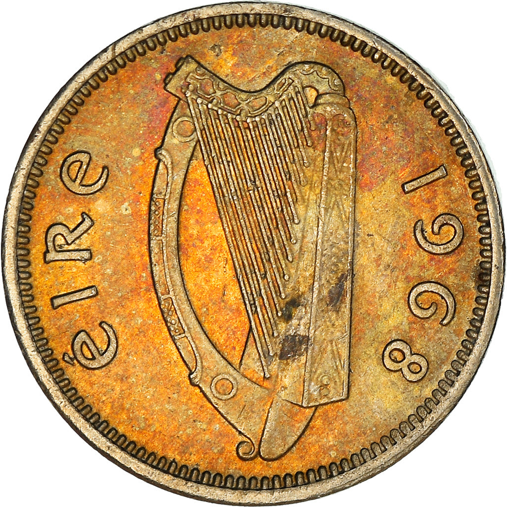 Moneta, REPUBLIKA IRLANDII, 3 Pence, 1968, EF(40-45), Miedź-Nikiel, KM:12a
