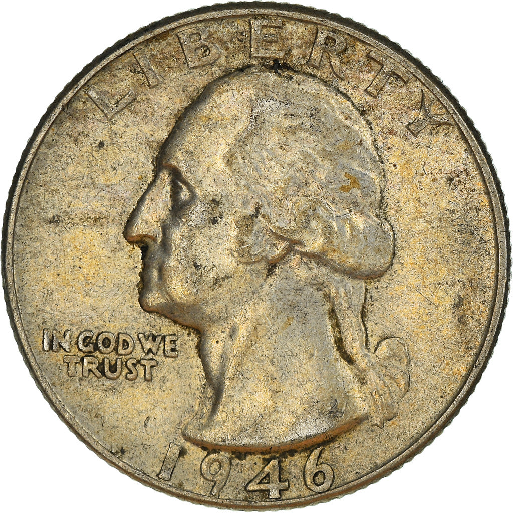 Coin, United States, Washington Quarter, Quarter, 1946, U.S. Mint, Philadelphia