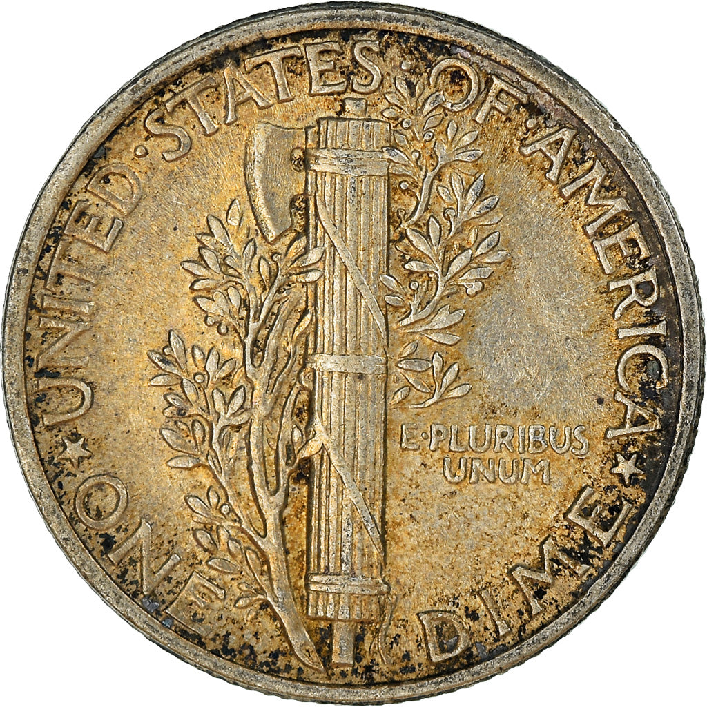Coin, United States, Mercury Dime, Dime, 1944, U.S. Mint, Philadelphia