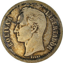 Moneda, Venezuela, Gram 10, 2 Bolivares, 1926, BC+, Plata, KM:23