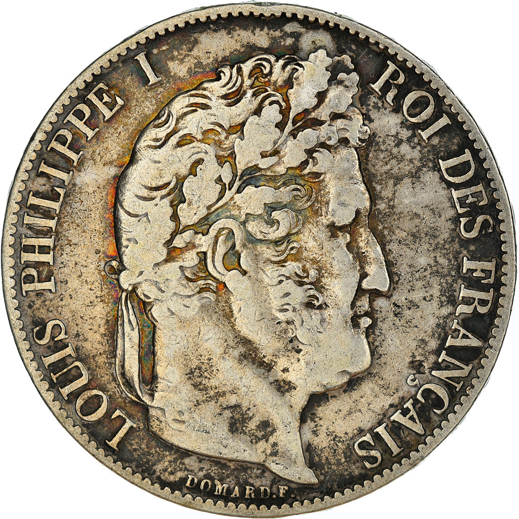 Moneta, Francia, Louis-Philippe, 5 Francs, 1846, Paris, MB+, Argento, KM:749.1
