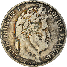Moneta, Francia, Louis-Philippe, 5 Francs, 1846, Paris, MB+, Argento, KM:749.1