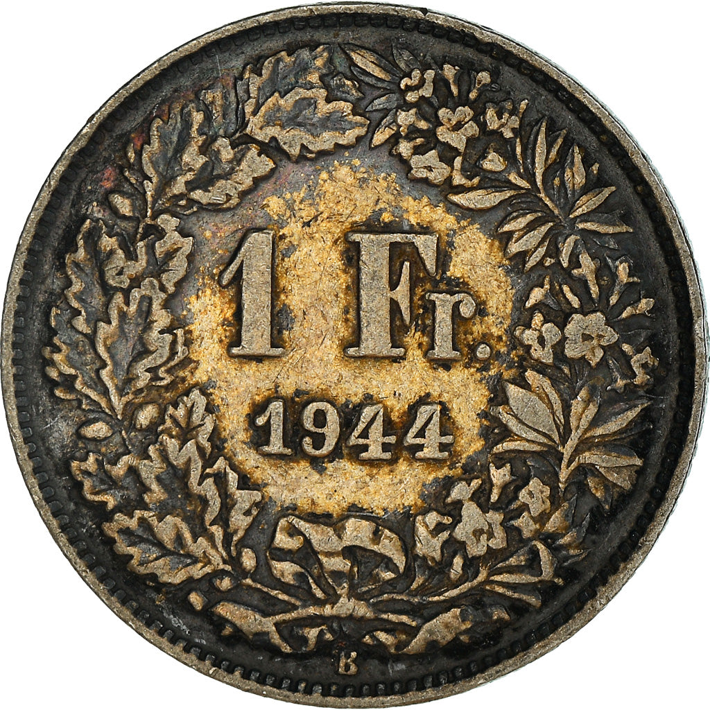Coin, Switzerland, Franc, 1944, Bern, VF(30-35), Silver, KM:24