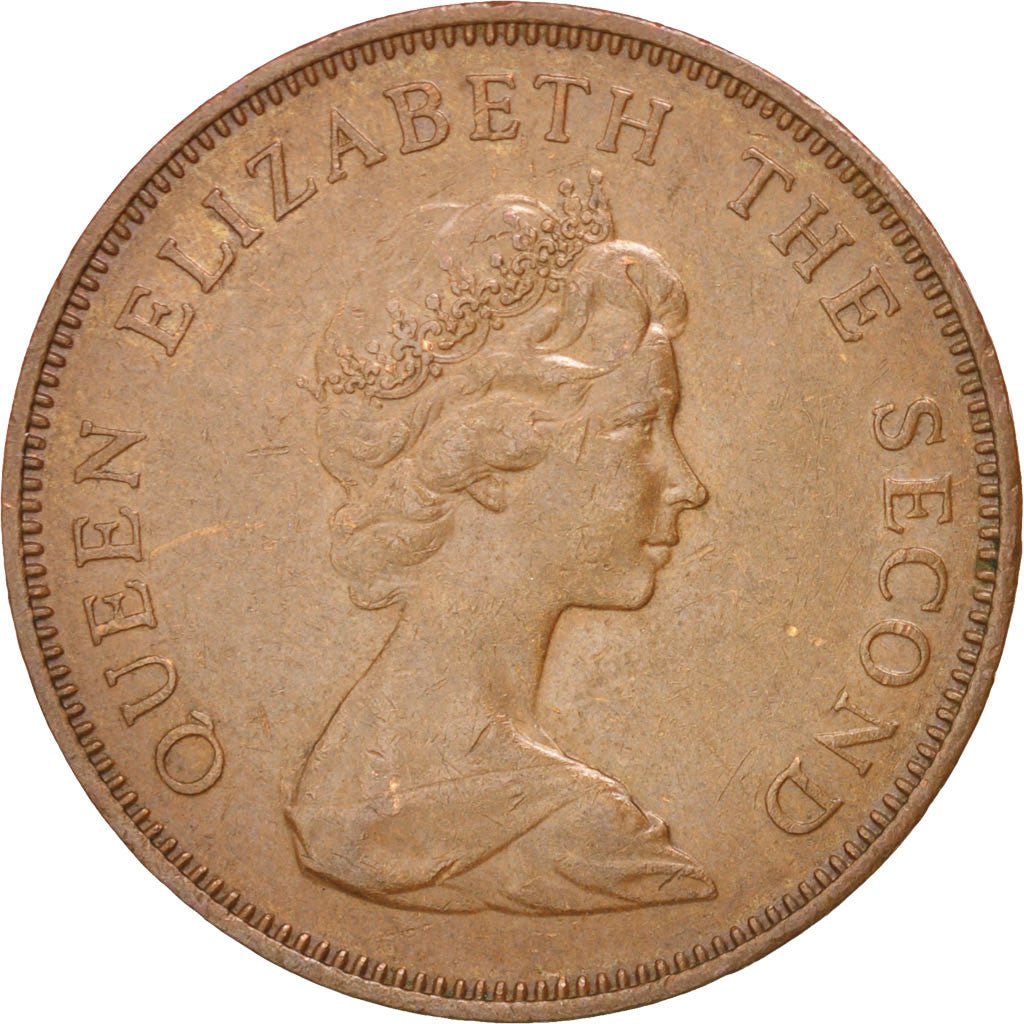 FALKLAND ISLANDS, 2 Pence, 1985, KM #3, AU(55-58), Bronze, 25.91, 7.20