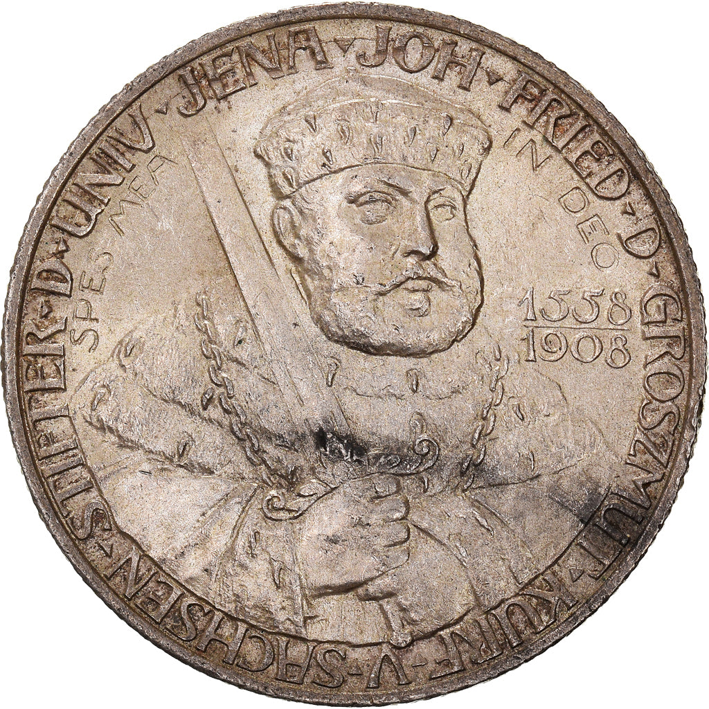 Münze, Deutsch Staaten, SAXE-WEIMAR-EISENACH, Wilhelm Ernst, 2 Mark, 1908