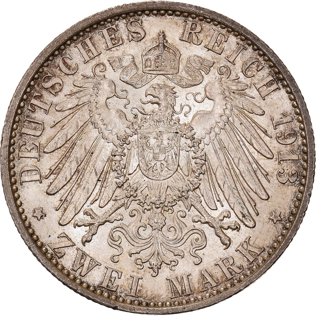 Monnaie, Etats allemands, PRUSSIA, Wilhelm II, 2 Mark, 1913, Berlin, SUP