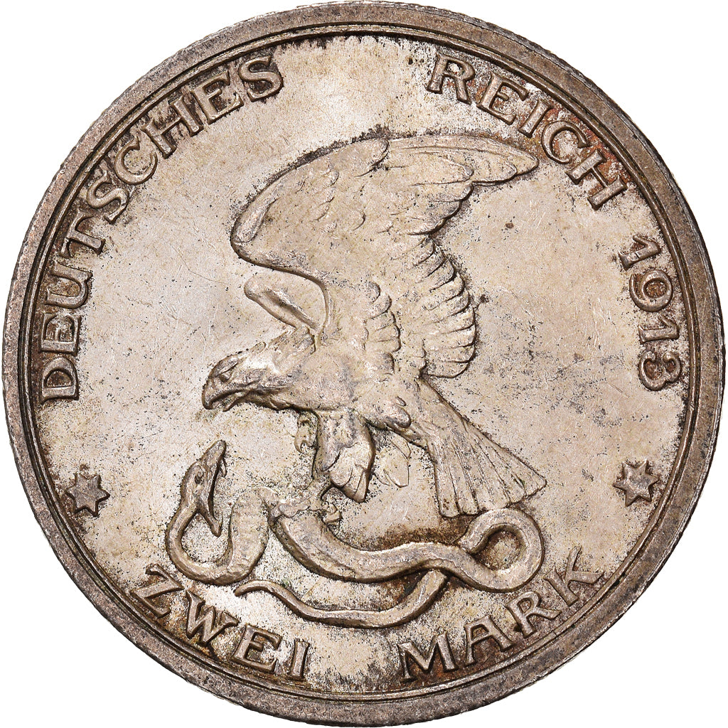 Münze, Deutsch Staaten, PRUSSIA, Wilhelm II, 2 Mark, 1913, Berlin, VZ, Silber