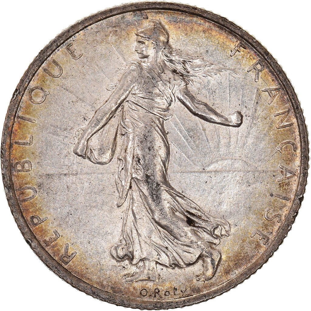 Coin, France, Semeuse, 2 Francs, 1916, Paris, AU(55-58), Silver, KM:845.1