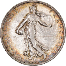 Moneta, Francja, Semeuse, 2 Francs, 1917, Paris, EF(40-45), Srebro, KM:845.1