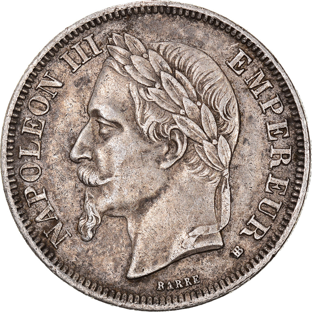Coin, France, Napoleon III, Napoléon III, 2 Francs, 1866, Strasbourg