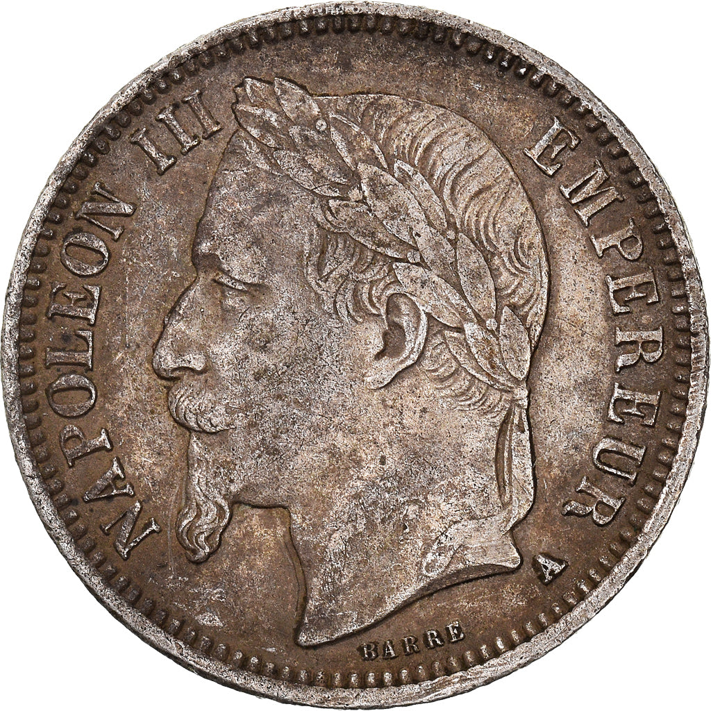 Moneta, Francja, Napoleon III, Napoléon III, Franc, 1868, Paris, VF(30-35)