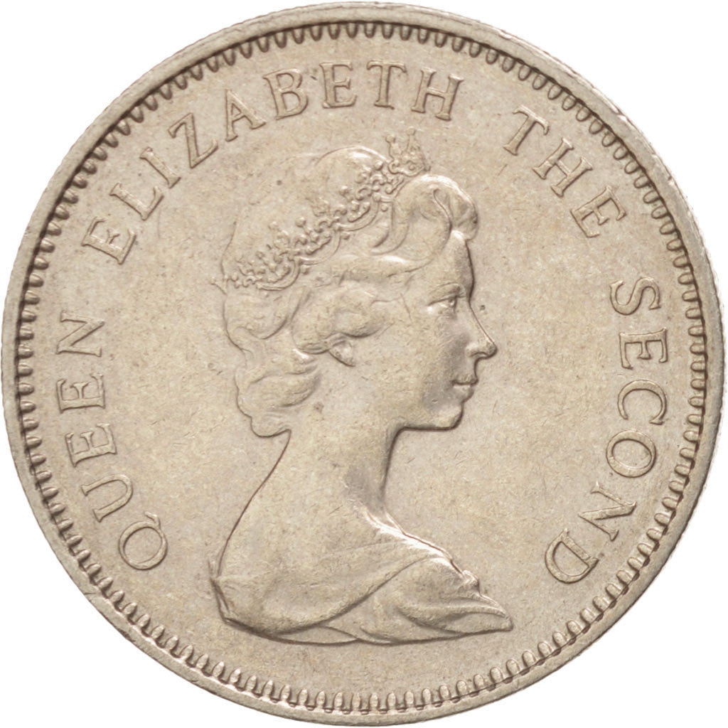 FALKLAND ISLANDS, 5 Pence, 1985, KM #4.1, AU(55-58), Copper-Nickel, 23.6, 5.74