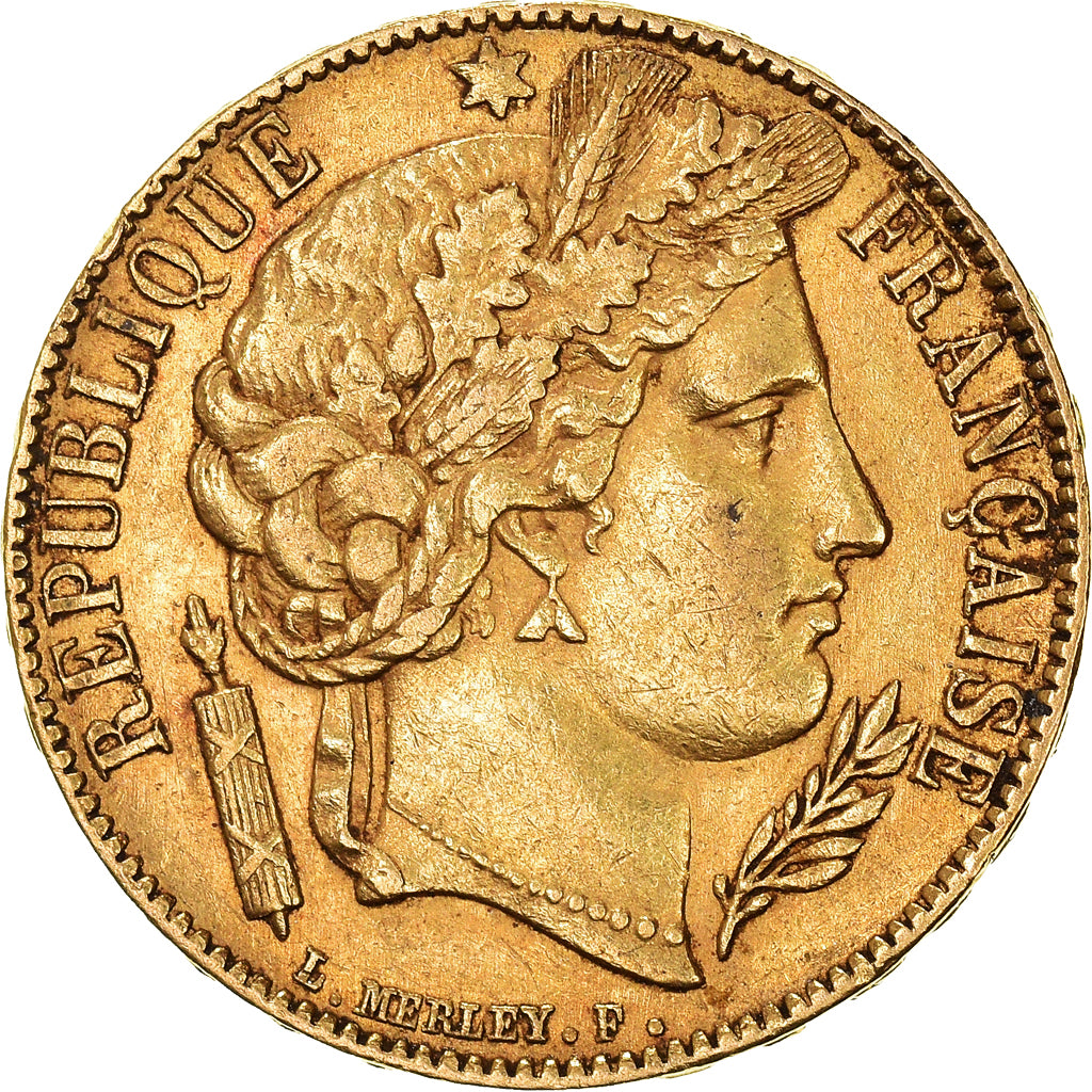 Munten, Frankrijk, Cérès, 20 Francs, 1851, Paris, ZF, Goud, KM:762