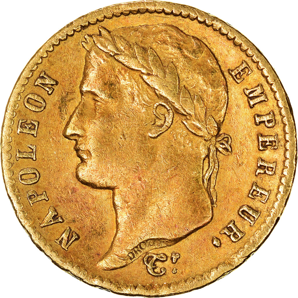 Moneta, Francja, Napoléon I, 20 Francs, 1813, Paris, VF(30-35), Złoto