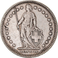 Moeda, Suíça, 2 Francs, 1907, Bern, EF(40-45), Prata, KM:21