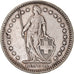 Moneda, Suiza, 2 Francs, 1907, Bern, MBC, Plata, KM:21