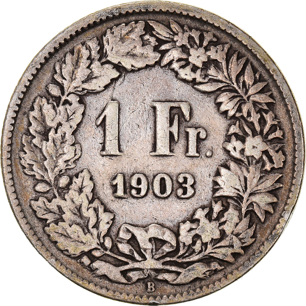 Moneta, Svizzera, Franc, 1903, Bern, MB, Argento, KM:24