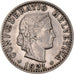Coin, Switzerland, 20 Rappen, 1921, Bern, AU(50-53), Nickel, KM:29