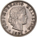 Moneta, Szwajcaria, 20 Rappen, 1921, Bern, AU(50-53), Nikiel, KM:29