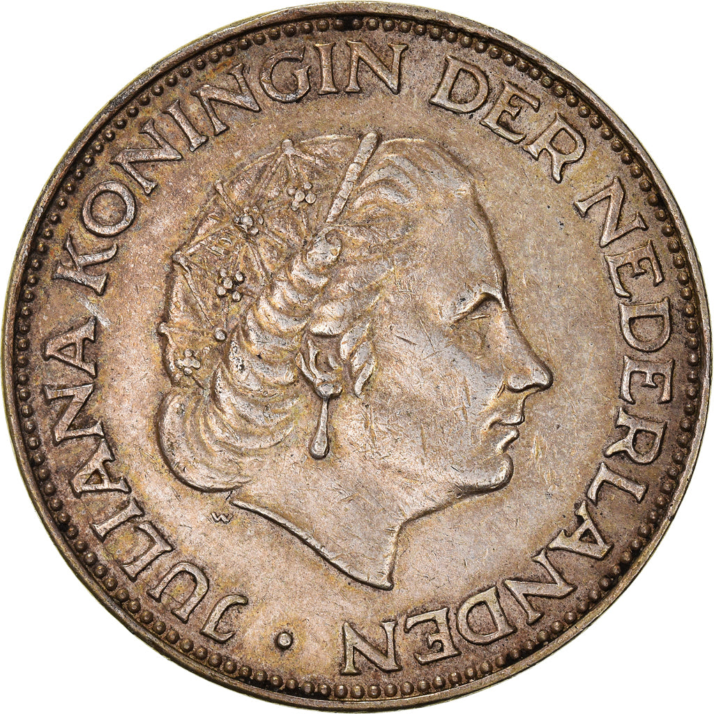 Coin, Netherlands, Juliana, 2-1/2 Gulden, 1960, AU(50-53), Silver, KM:185