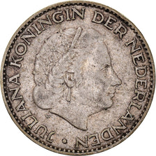 Coin, Netherlands, Juliana, Gulden, 1957, EF(40-45), Silver, KM:184