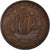 Moneda, Gran Bretaña, George VI, 1/2 Penny, 1947, BC+, Bronce, KM:844
