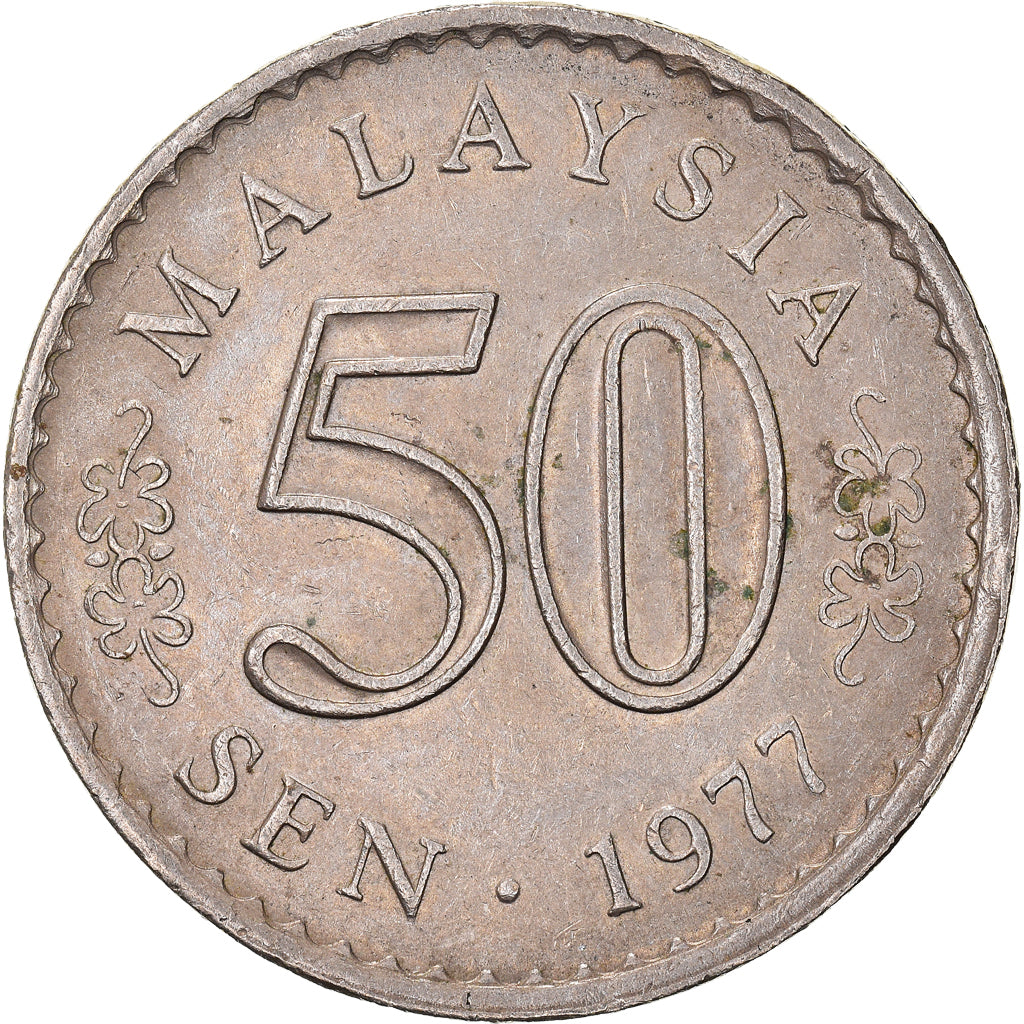 Moneta, Malesia, 50 Sen, 1977, Franklin Mint, MB+, Rame-nichel, KM:5.3