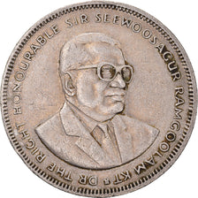 Coin, Mauritius, 5 Rupees, 1987, VF(30-35), Copper-nickel, KM:56