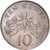 Moeda, Singapura, 10 Cents, 1991, British Royal Mint, AU(50-53), Cobre-níquel
