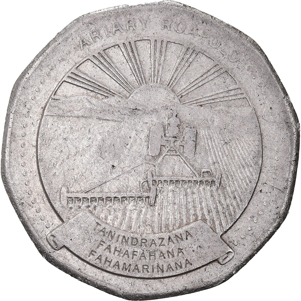 Moneda, Madagascar, 20 Ariary, 1994, Royal Canadian Mint, BC+, Níquel