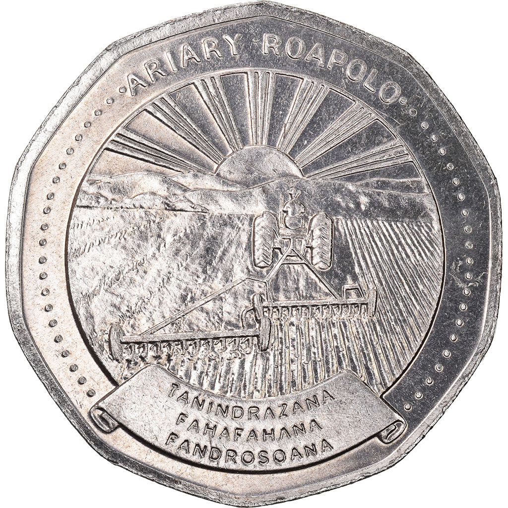 Coin, Madagascar, 20 Ariary, 1999, Royal Canadian Mint, AU(55-58), Nickel Clad